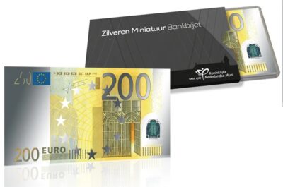 bankbiljetten / Netherlands / Nederland / 200 Euro / Miniatuur / Zilver 0.999