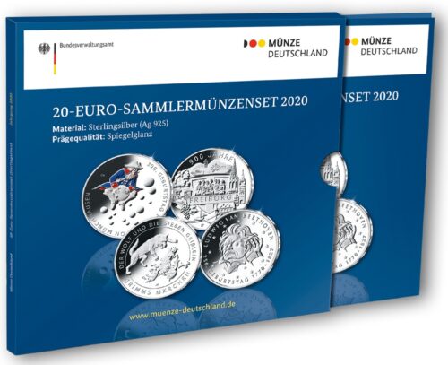 Euromunten / Duitsland / 2020 Set / 20 Euro / Proof / Zilver 0.925