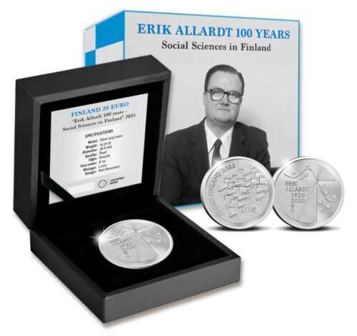 Euromunten / Finland / 2025 / 20 Euro / Proof / Sociale Wetenschapper Erik Allardt