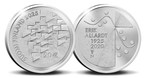Euromunten / Finland / 2025 / 20 Euro / Proof / Sociale Wetenschapper Erik Allardt - Afbeelding 2