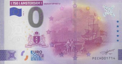 0 Euro Biljet / Netherlands / 750 Jaar Amsterdam / Gezicht Op Het IJ