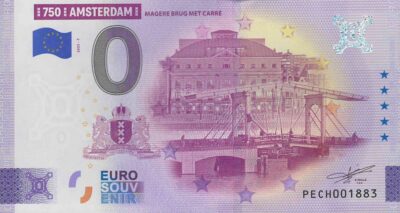 0 Euro Biljet / Netherlands / 750 Jaar Amsterdam / Magere Brug Met Carre