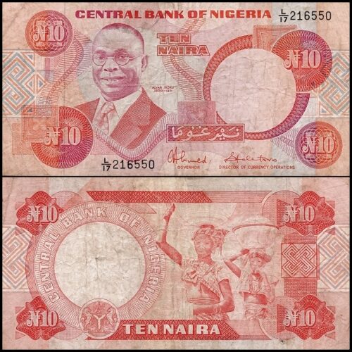 bankbiljetten / 025c / Nigeria / 10 Naira / ND / Unc