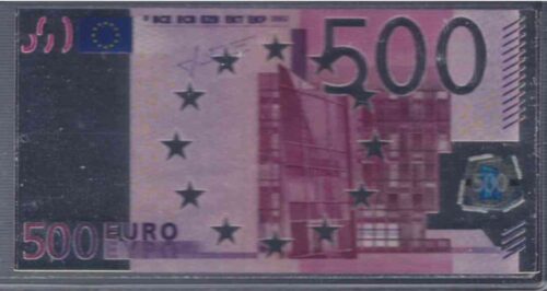 bankbiljetten / Netherlands / Nederland / 500 Euro / Miniatuur / Zilver 0.999