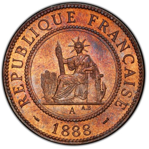 Worldcoins / Km 001 / French Indochine / Frans Indochina / 1 Cent / 1892 / Zf
