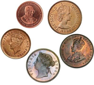 Worldcoins Mauritius 5 Cents