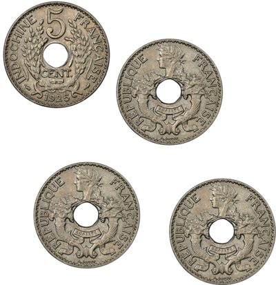 Worldcoins France Indochina 5 Cents