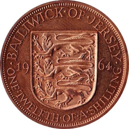 Worldcoins / Km 021 / Jersey / 1/12 Shilling / 1957 / Zf
