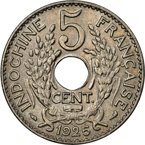 Worldcoins / Km 018 / French Indochine / Frans Indochina / 5 Cent / 1937 / Zf - Afbeelding 2