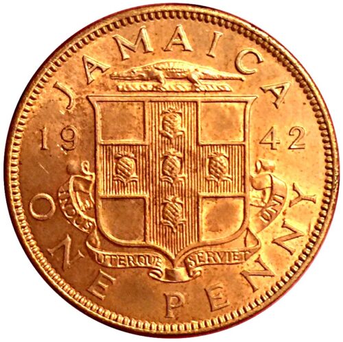 Worldcoins / Km 032 / Jamaica / 1938 / 1 Penny / Zf - Afbeelding 2