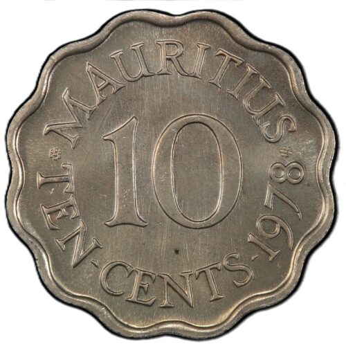 Worldcoins / Km 033 / Mauritius / 1978 / 10 Cents / Proof - Afbeelding 2