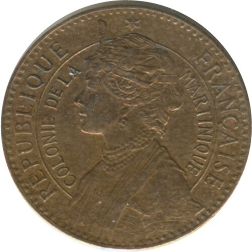 Worldcoins / Km 040 / Martinique / 1897 / 50 Cent / Fr