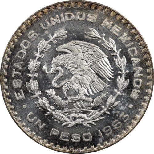 Worldcoins / Km 459 / Mexico / 1960 / 1 Peso / Zf+/ Zilver 0.100 - Afbeelding 2
