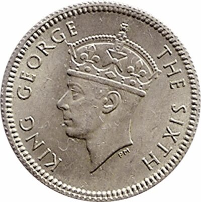 Worldcoins / Km 07 / Malaya / 5 Cents / 1948 / Zf
