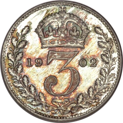 Worldcoins / Km 0797.2 / Great Britain / 3 Pence / 1908 / Zf / Zilver 0.925