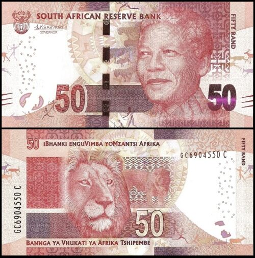 bankbiljetten / 140b / South Africa / Zuid Afika / 50 Rand / ND / Unc