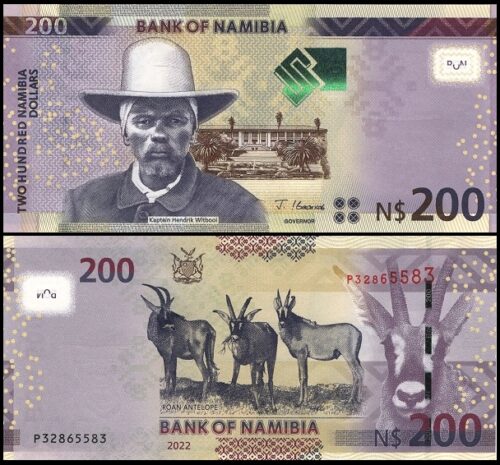bankbiljetten / 015d / Namibia / Namibie / 200 Dollars / 2022 / Unc