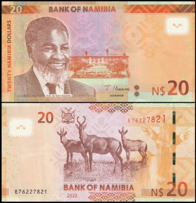 bankbiljetten / 017c / Namibia / Namibie / 20 Dollars / 2022 / Unc