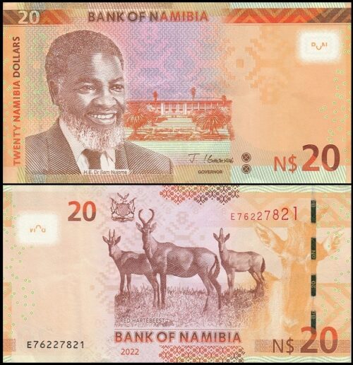bankbiljetten / 017c / Namibia / Namibie / 20 Dollars / 2022 / Unc