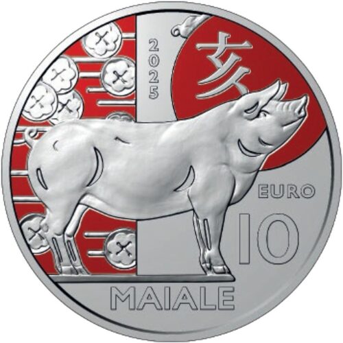 Euromunten / San Marino / 2025 / 10 Euro / Unc / Jaar Van Het Varken