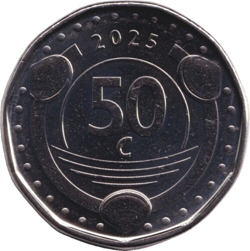 Worldcoins / Km New / St.Maarten / 50 Cent / 2025 / Unc / Oranjebloesem - Afbeelding 2