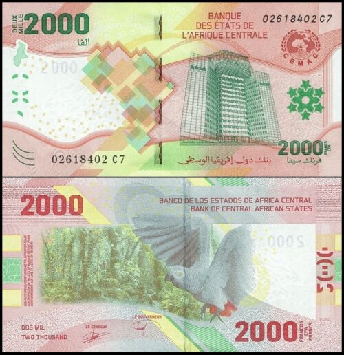 bankbiljetten / 702W / Central African States / Centraal Africaanse Staten / 2000 Francs / 2020 / Unc