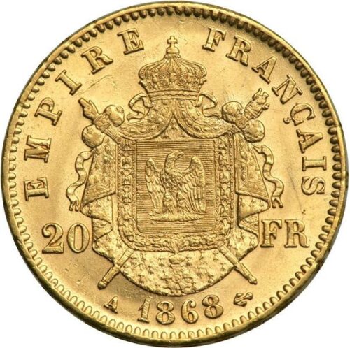 Worldcoins / Km 801 BB / France / Frankrijk / 1869 / 20 France / Pr / Gold 0.900 - Afbeelding 2