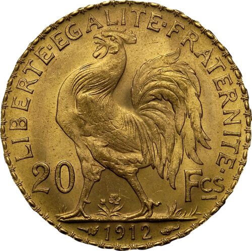 Worldcoins / Km 857 / France / Frankrijk / 1907 / 20 France / Pr / Gold 0.900 - Afbeelding 2
