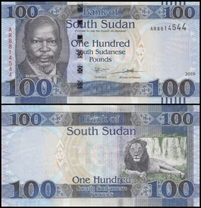 bankbiljetten / 015d / South Sudan / 100 Pounds / 2019 / Unc