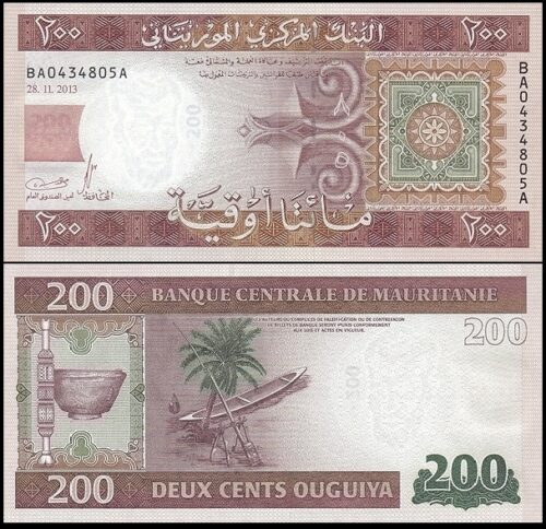 bankbiljetten / 017 / Mauritania / Mauritanie / 200 Ouguiya / 2013 / Unc