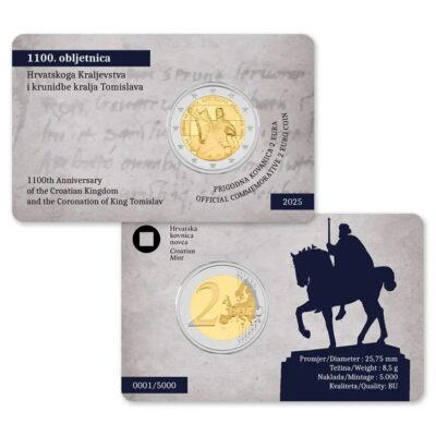 Euromunten / Kroatie / 2025 / 2 Euro / Coincard / Koning Tomislav