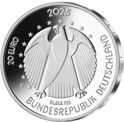 Euromunten / Duitsland / 2025 F / 20 Euro / Unc / Zilver 0.925 / Elly Heuss-Knapp - Afbeelding 2