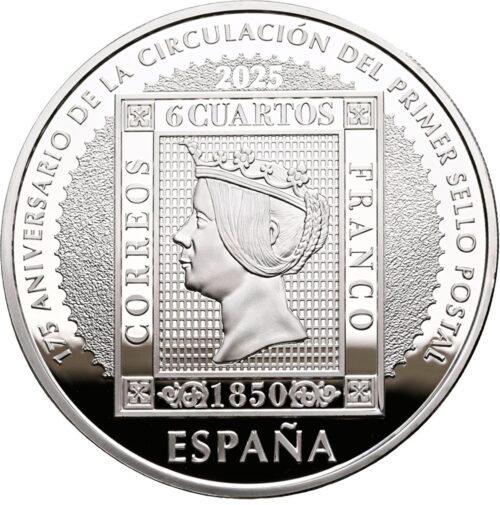 Euromunten / Spanje / 2025 / 10 Euro / Proof / 175ste Verjaardag Eerste Postzegel In Spanje - Afbeelding 2