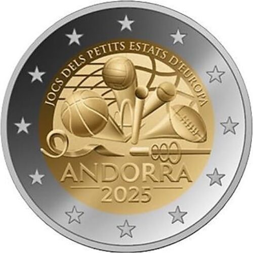 Euromunten / Andorra / 2025 / 2 Euro / Coincard / Games Of The Small States / Aankondiging - Afbeelding 2