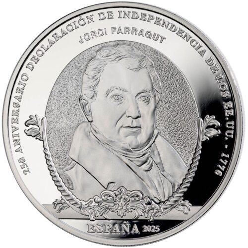 Euromunten / Spanje / 2025 / 10 Euro / Proof / 250 Jaar Onafhankelijkheid USA / Jordi Farragut / Zilver 0.925