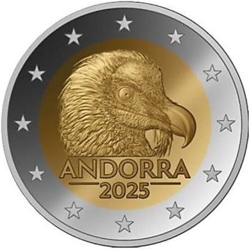 Euromunten / Andorra / 2025 / 2 Euro / Unc / Lammergier / Aankondiging