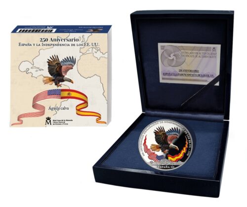 Euromunten / Spanje / 2025 / 10 Euro / Proof / 250 Jaar Onafhankelijkheid USA / Amerikaanse Zeearend / Zilver 0.925 - Afbeelding 3