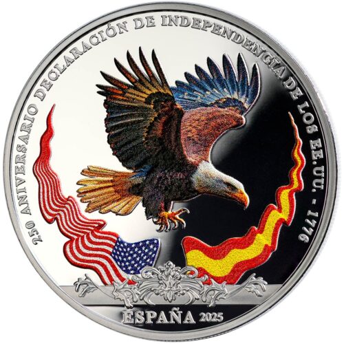 Euromunten / Spanje / 2025 / 10 Euro / Proof / 250 Jaar Onafhankelijkheid USA / Amerikaanse Zeearend / Zilver 0.925