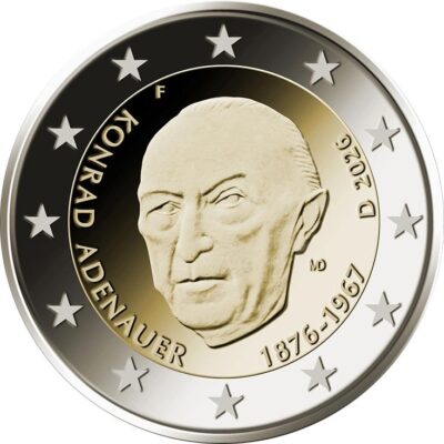 Euromunten / Duitsland / 2026 / Konrad Adenauer / D / 2 Euro / Unc