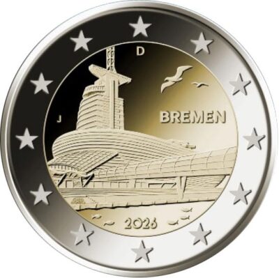 Euromunten / Duitsland / 2026 / Bremen / A / 2 Euro / Unc