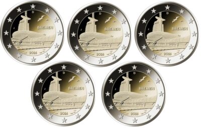 Euromunten / Duitsland / 2026 / Bremen / JGFDA / 2 Euro / Unc