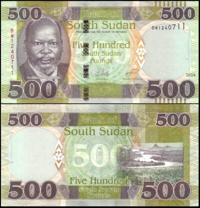 bankbiljetten / 020 / South Sudan / 500 Pounds / 2024 / Unc