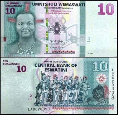 bankbiljetten / 044WA / Eswatini / 10 Emalangeni / 2024 / Unc