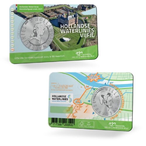 Euromunten / Nederland / 2025 / 5 Euro / Coincard / Bu / Hollandse Waterlinies / Aankondiging