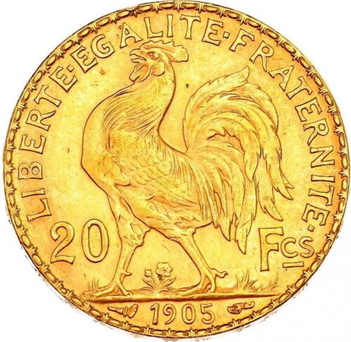 Worldcoins / Km 847 / France / Frankrijk / 1905 / 20 France / Zf+ / Gold 0.900 - Afbeelding 2