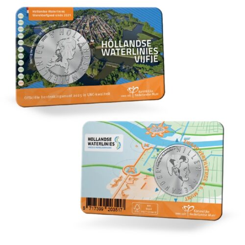 Euromunten / Nederland / 2025 / 5 Euro / Coincard / Unc / Hollandse Waterlinies / Aankondiging