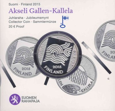 Euromunten / Finland / 2015 / 20 Euro / Proof / Akseli Gallen / Zilver 0.925