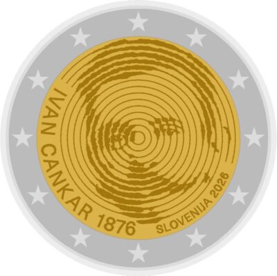 Euromunten / Slovenië / 2026 / 2 Euro / Unc / Ivan Cankar / Aankondiging