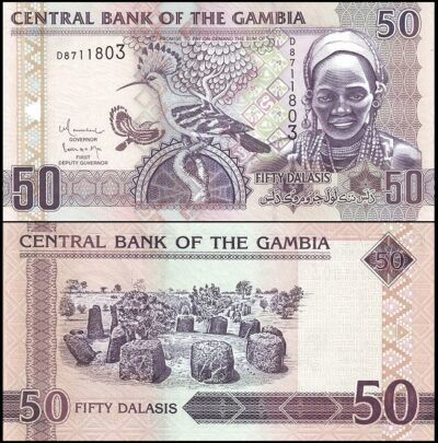 bankbiljetten / 028b / Gambia / 50 Dalasis / ND / Unc