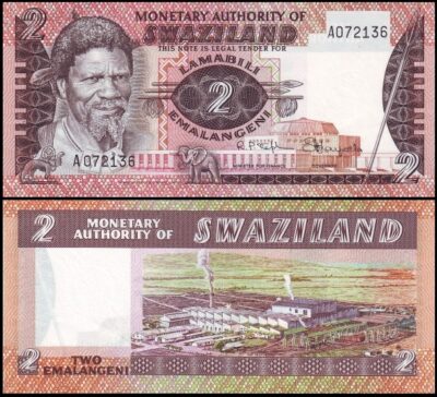 bankbiljetten / 002a / Swaziland / 2 Emalangeni / Nd(1974) / Unc